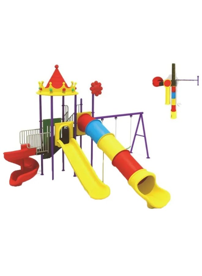 MYTS Discovery Playland with 3 Swings & 3 Slides | Outdoor Kids Playset | Large Fun Park Playground – 620 × 380 × 270 cm - Image 4